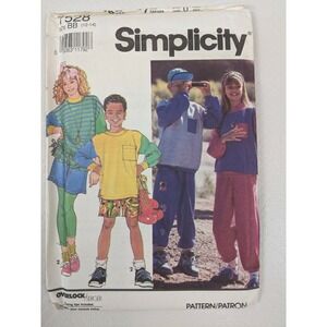 Simplicity 7528 child  Boys  Girls 12-14 Short Tops